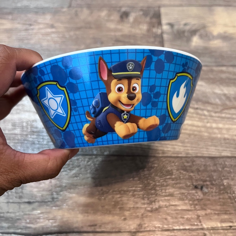 Zak‎ Designs Paw Patrol Melamine Bowl Blue Chase Marshall Skye Rubble 5.5 inch